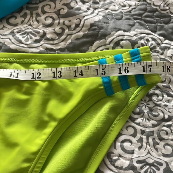 Adidas lime green swim top/ bottom - Picture 3 of 9